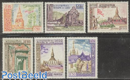 Laos 1959 Buddhist Buildings and Temples Set