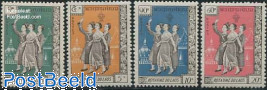 Laos 1961 Sisavang Vong Allegorical Figures Set