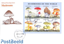 Stamp 1996, Tanzania Mushrooms, insects 8v m/s, Amanita Phalloides