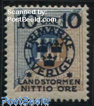 10+90o on 1Kr, Stamp out of set