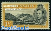 1p, perf. 13, Stamp out of set