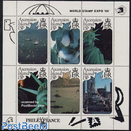 World stamp expo 89 s/s
