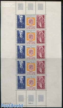Charles de Gaulle sheet (with 5 sets)