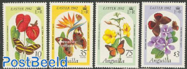 Butterflies & flowers 4v