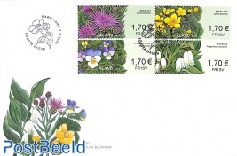 Automat stamps, flowers 4v