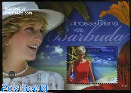 Princess Diana visits Barbuda s/s
