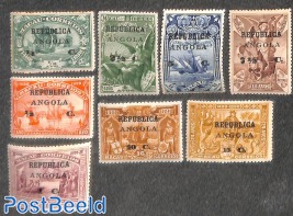 Vasco da Gama 8v (overprints on Macao stamps)