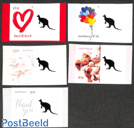 Greeting stamps with personal tabs 5v s-a