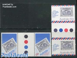 First postal flight 2v, gutter pairs