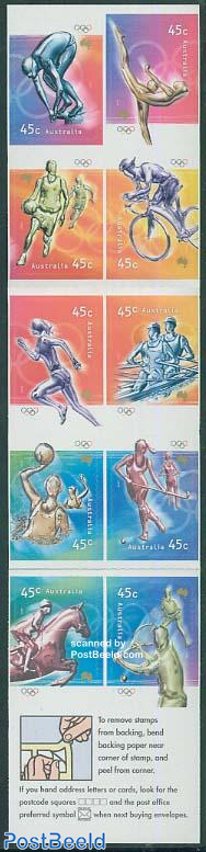 Olympic Games 10v s-a in booklet