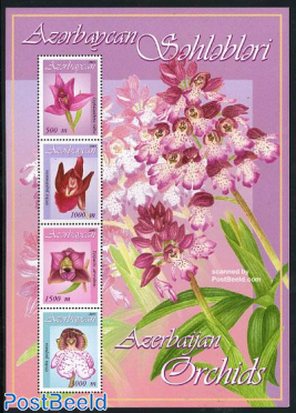 Orchids 4v m/s, Cephalantera rubra
