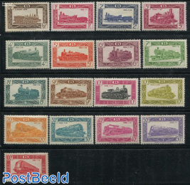 Railway stamps 17v