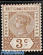 3c brown, Stamp out of set