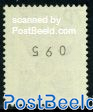 Coil stamp with BLACK number on back-side 1v