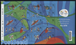 Olympics & Paralympics 20v m/s (2x10 stamps with different background colours)