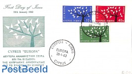 Europa 3v, FDC