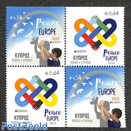 Europa, peace 4v from booklet