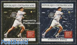 Olympic Games, tennis 2v, silver/gold