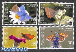 Rarotonga, butterflies 4v