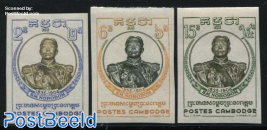 King Norodom 3v, imperforated