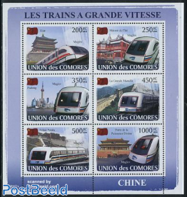 Chinese high speed trains 6v m/s