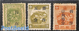 Manchuria, Overprints 3v