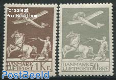 Airmail definitives 2v