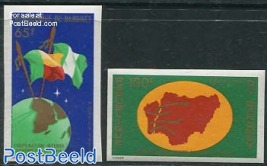 Co-Operation with Nigeria 2v, Imperforated