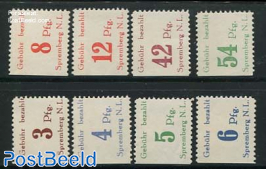 Spremberg, definitives 8v (may be perforated or imperforated on 1 side)