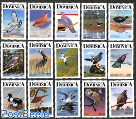 Definitives, birds 15v