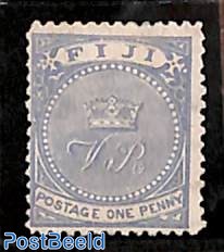 1p, ultramarin, Stamp out of set