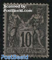 10c, Type I, Stamp out of set