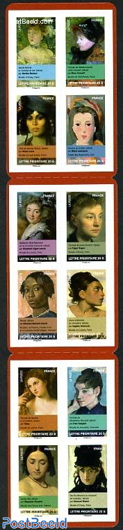 Women on paintings 12v s-a in booklet