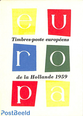 Original Dutch promotional folder from 1959, Europa, French language