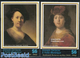 Carriacou, Rembrandt 2v (large stamps)