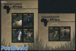 Endangered Animals of Africa 2 s/s