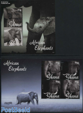 African Elephants 2 s/s