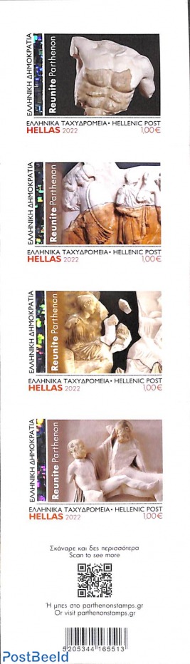 Parthenon sculptures 4v s-a in booklet