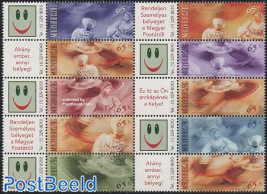 Personal stamps 10v+tabs, sheetlet