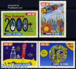 Future on stamps 4v (2v+[:])
