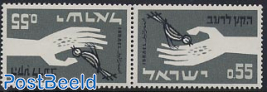 Freedom From Hunger 1v, Tete-beche Pair