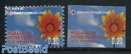 Red Cross, flowers 2v