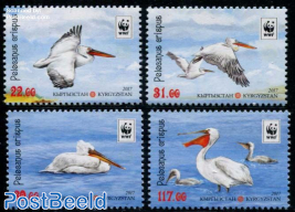 WWF, Dalmatian Pelican 4v