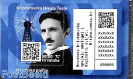 Crypto stamp, N. Tesla 1v