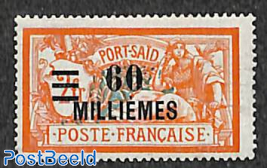 Port-Said 60m on 2fr, Stamp out of set
