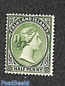 1/2p, Yellowgreen, Stamp out of set