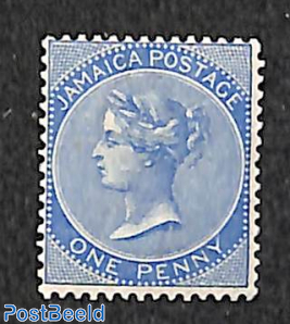 1p Blue, WM CA-Crown, Stamp out of set