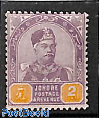 Johore, 2c, Stamp out of set