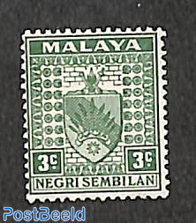 Negri Sembilan, 3c, stamp out of set