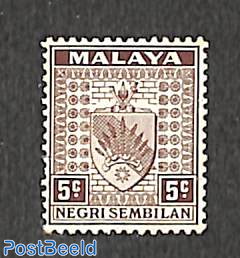 Negri Sembilan, 5c, stamp out of set